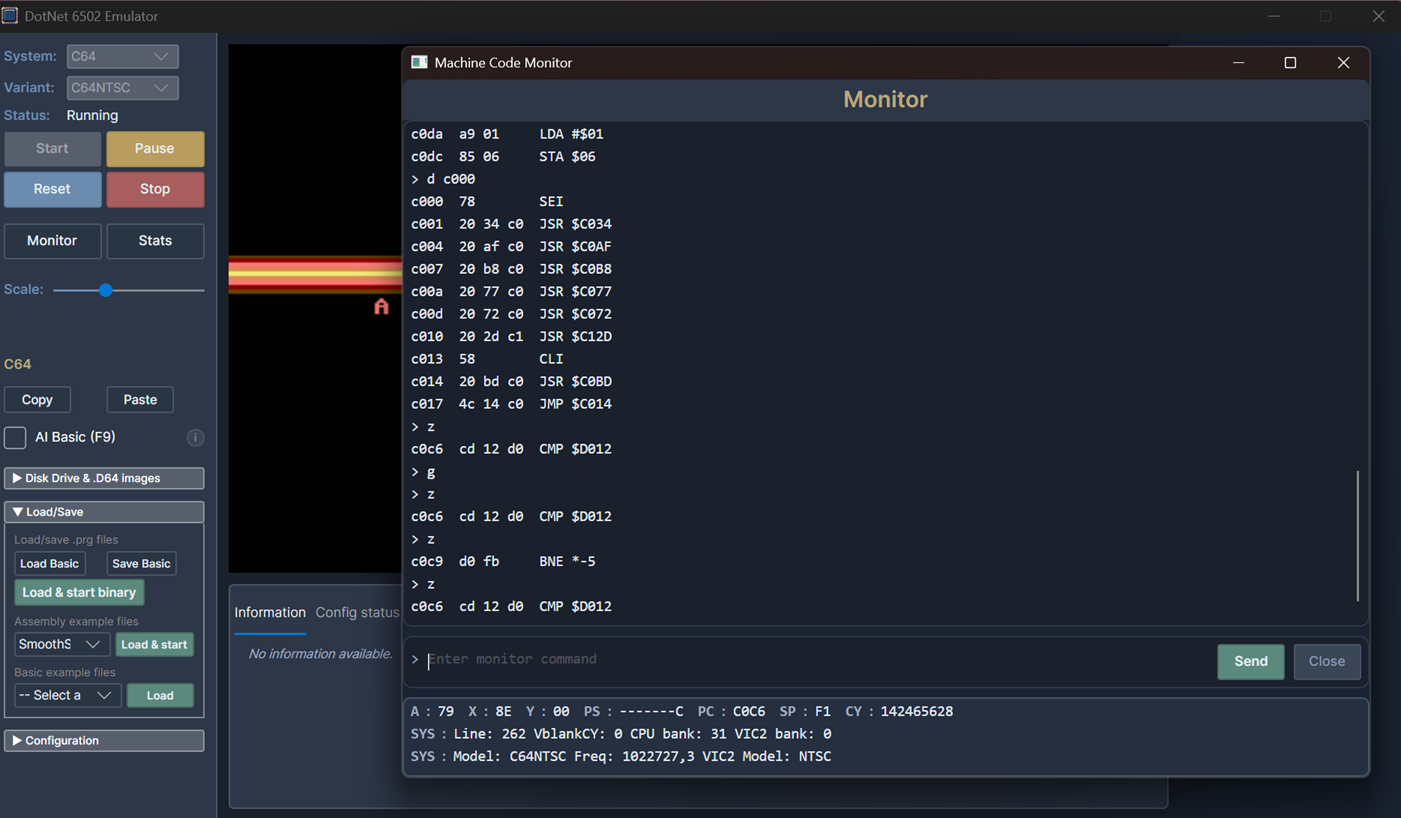 Avalonia Desktop app, C64 monitor