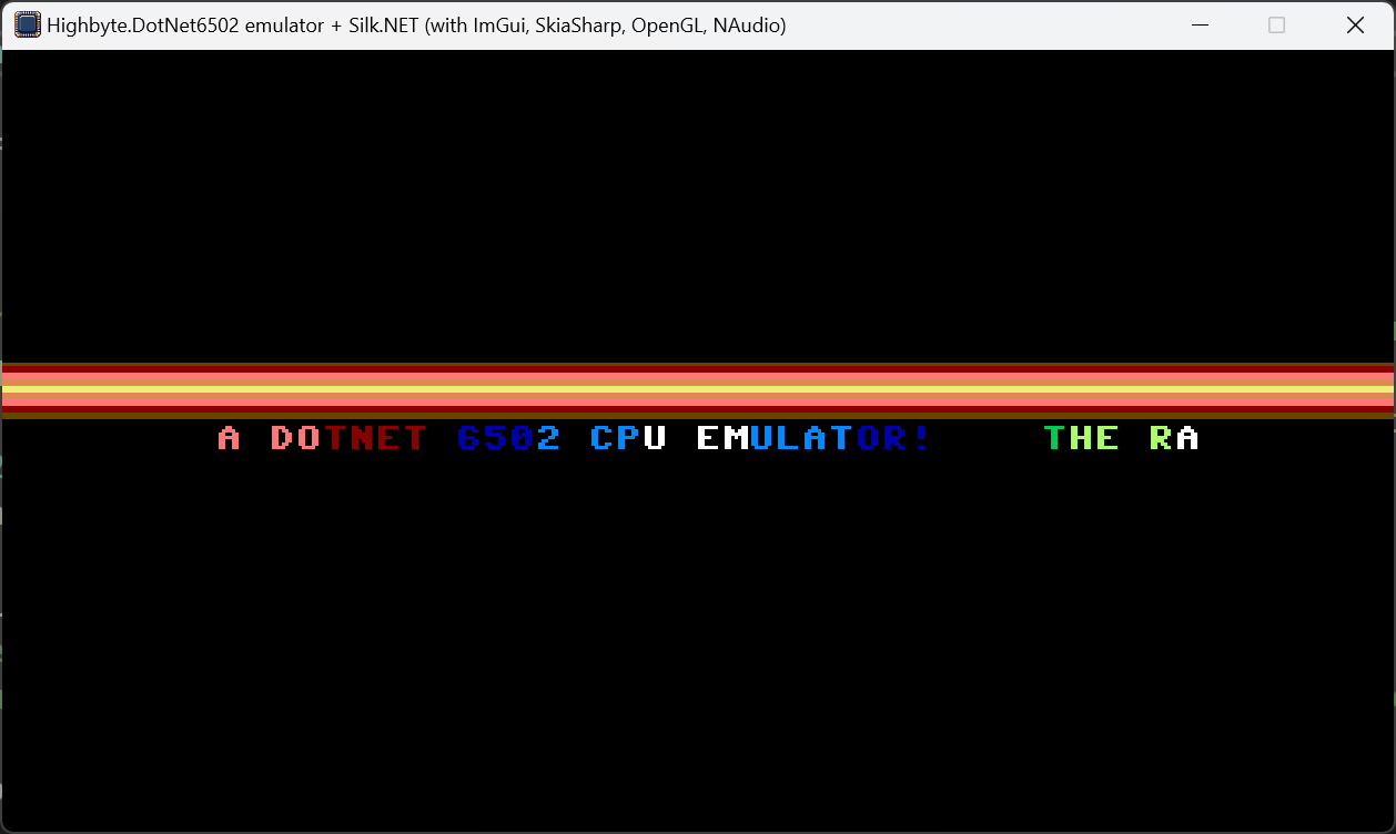 SilkNet native app, C64 raster and scroll